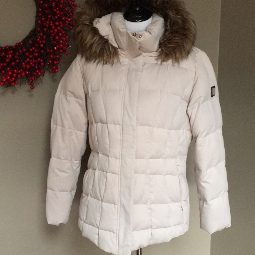 Calvin Klein winter coat with fur hood